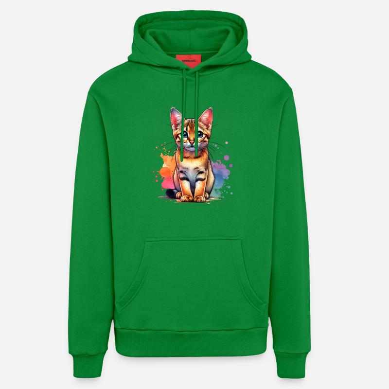 Cadeau du chat de Savannah - Sweat à capuche bio décontracté fabriqué en UE - City Green