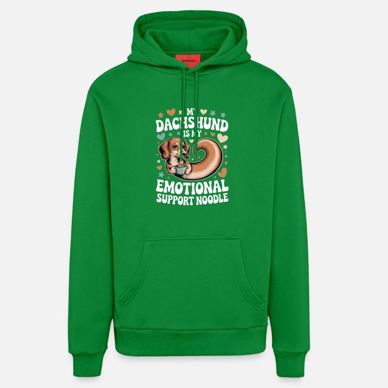 Teckel de soutien émotionnel - Sweat à capuche bio décontracté fabriqué en UE - City Green