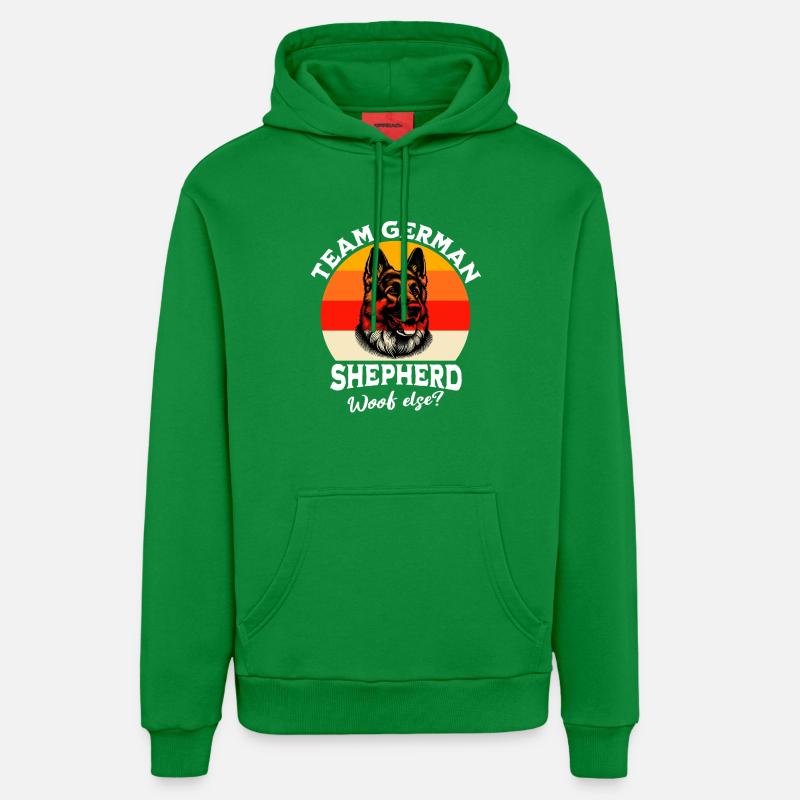 Équipe Berger Allemand - Sweat à capuche bio décontracté fabriqué en UE - City Green