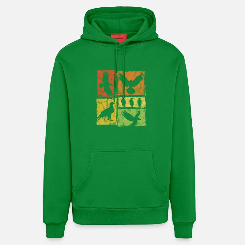 Eagle Retro Graphic - Sweat à capuche bio décontracté fabriqué en UE - City Green