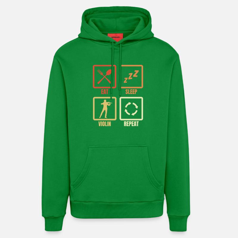 Manger Sommeil Violon Répéter - Sweat à capuche bio décontracté fabriqué en UE - City Green