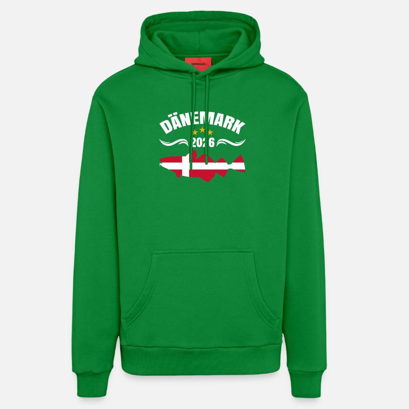 Vacances de pêche Danemark 2026 - Sweat à capuche bio décontracté fabriqué en UE - City Green