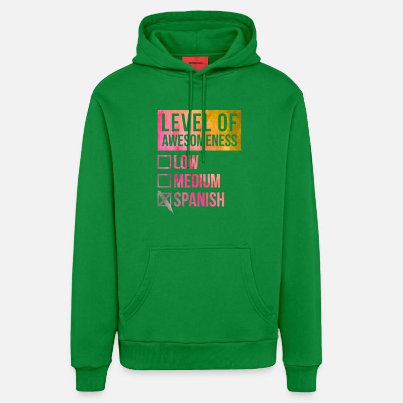 Espagnol - Sweat à capuche bio décontracté fabriqué en UE - City Green