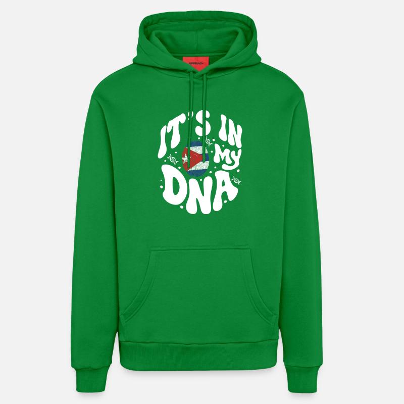 ADN cubain Cuba Drapeau hispanique - Sweat à capuche bio décontracté fabriqué en UE - City Green