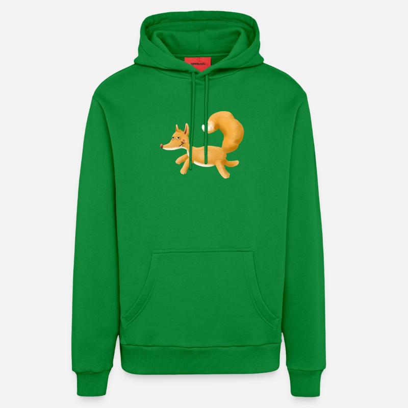 Renard jaune en fuite - Sweat à capuche bio décontracté fabriqué en UE - City Green