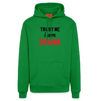 Vertrau mir, ich bin betrunken – Alkohol - Organic Relaxed Hoodie Made in EU - City Green - Vorne