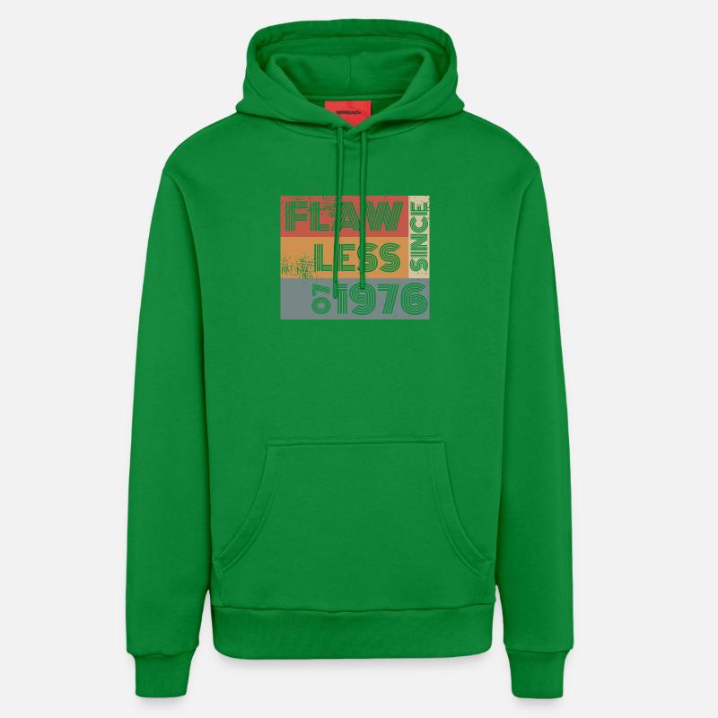 50e anniversaire Parfait depuis 07/1976 - Sweat à capuche bio décontracté fabriqué en UE - City Green