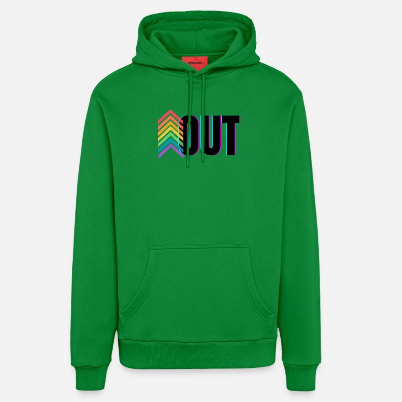 Logo arc-en-ciel de la fierté - Sweat à capuche bio décontracté fabriqué en UE - City Green