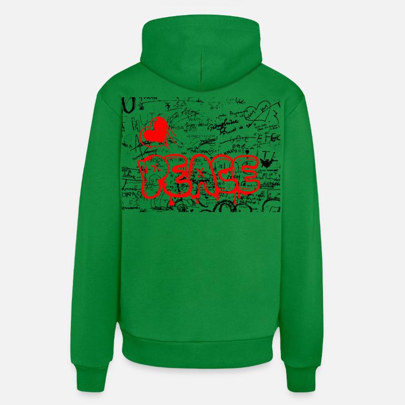 Frais Graffiti Heart Red - Sweat à capuche bio décontracté fabriqué en UE - City Green