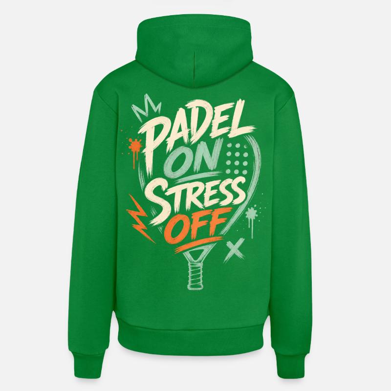 Tenue de padel Stress Away - Sweat à capuche bio décontracté fabriqué en UE - City Green