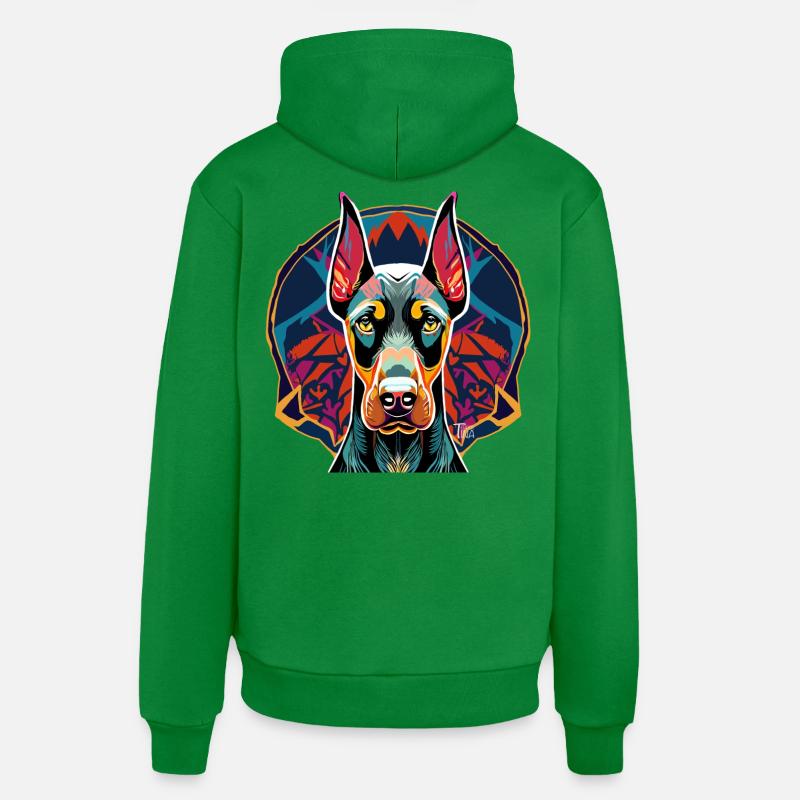 Doberman - Sweat à capuche bio décontracté fabriqué en UE - City Green
