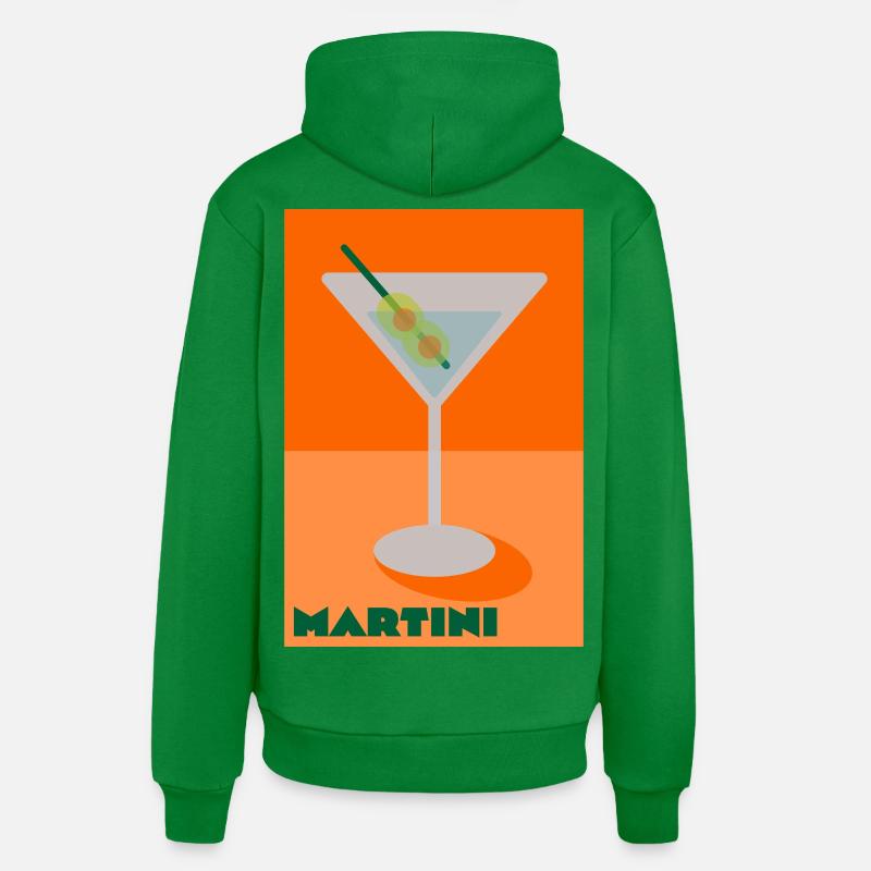Imprimé Martini - Sweat à capuche bio décontracté fabriqué en UE - City Green