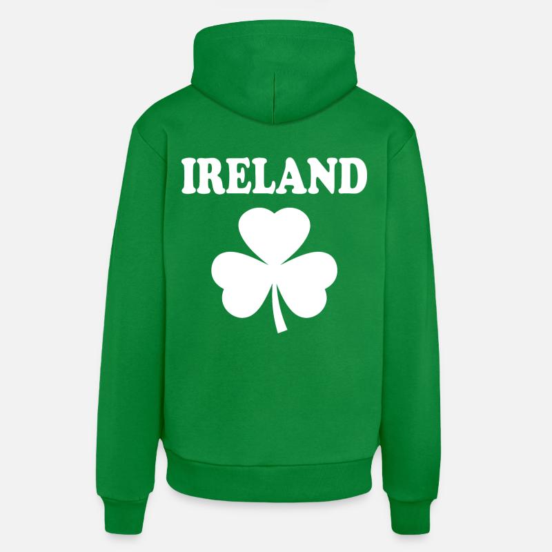 Trèfle d’Irlande - Sweat à capuche bio décontracté fabriqué en UE - City Green