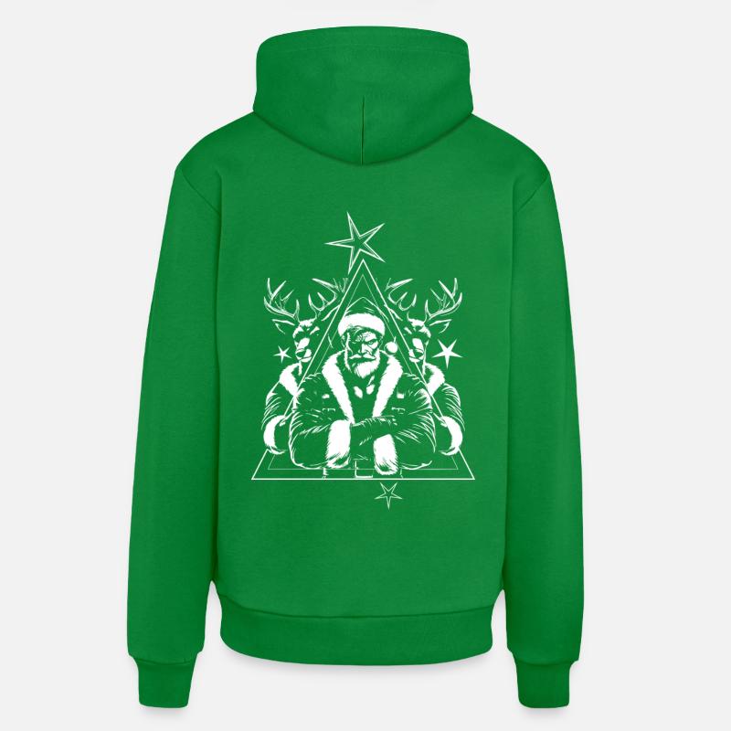 Xmas Squad - Sweat à capuche bio décontracté fabriqué en UE - City Green