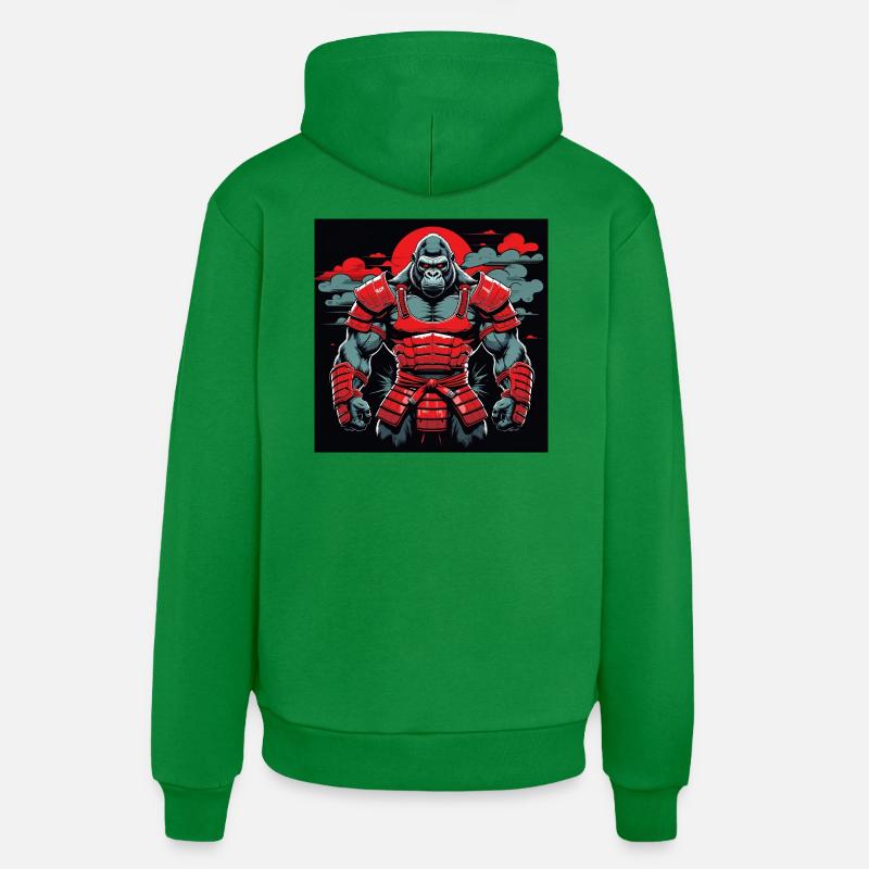 Primal Ronin – Der Samurai-Gorilla - Organic Relaxed Hoodie Made in EU - City Green