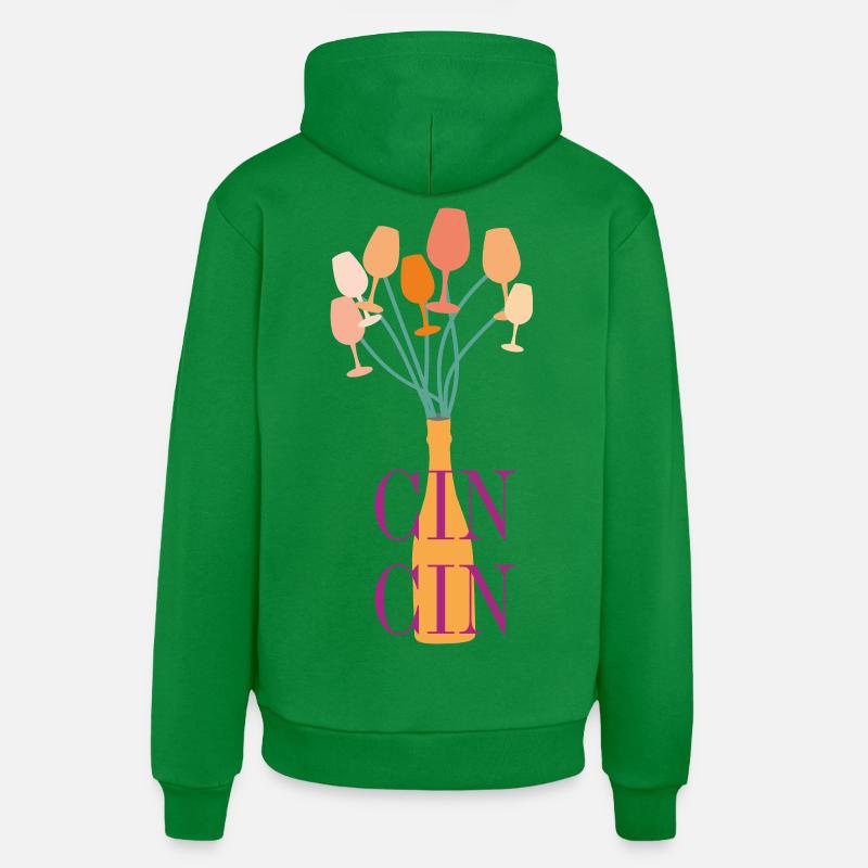 Typographie de l’apéritif - Sweat à capuche bio décontracté fabriqué en UE - City Green