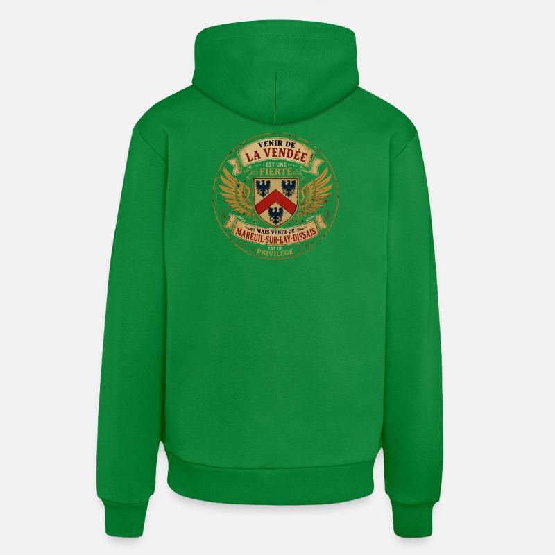 Fierté Vendée - Mareuil-sur-Lay-Dissais Privilège  - Sweat à capuche bio décontracté fabriqué en UE - City Green