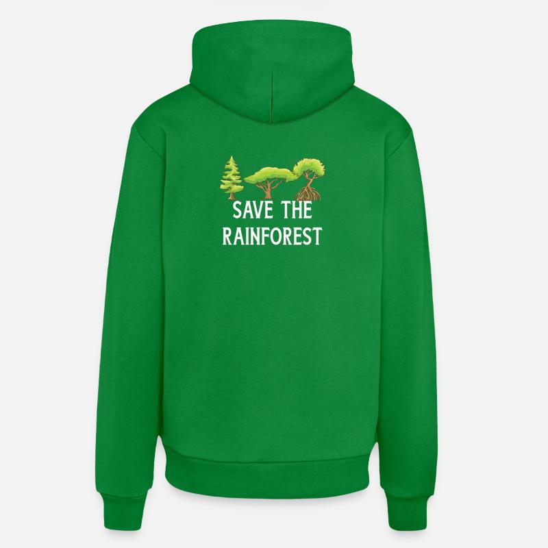 Sauvez la forêt tropicale - Sweat à capuche bio décontracté fabriqué en UE - City Green