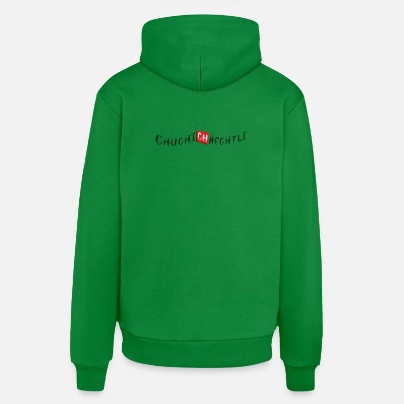 Chuchichäschtli | Mot suisse en dialecte - Sweat à capuche bio décontracté fabriqué en UE - City Green