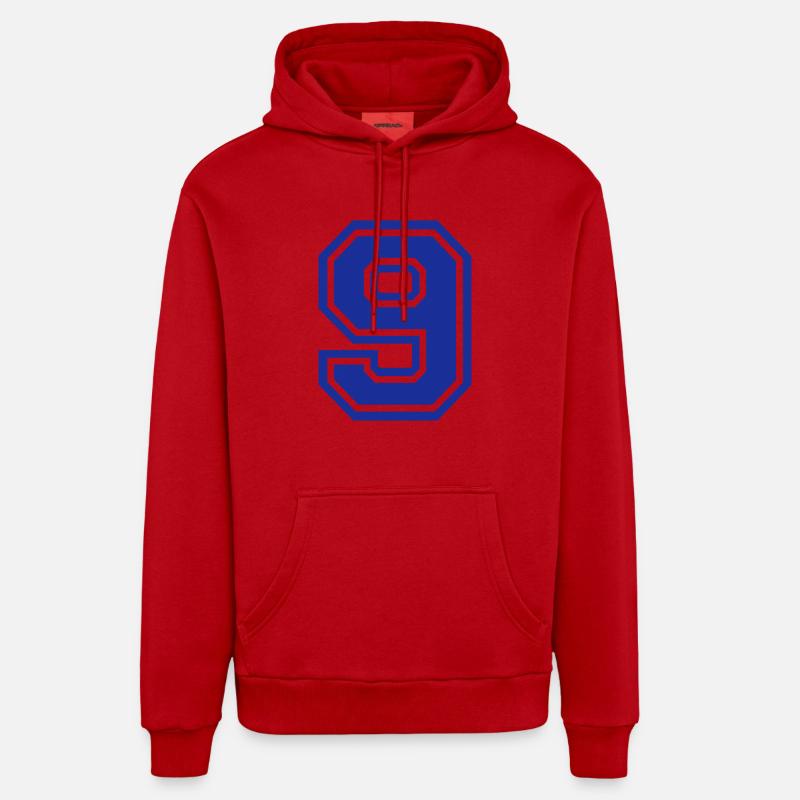 9 - Sweat à capuche bio décontracté fabriqué en UE - rouge