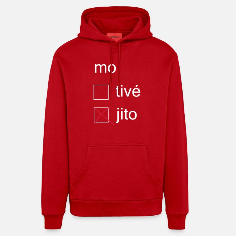 mojito - Sweat à capuche bio décontracté fabriqué en UE - rouge