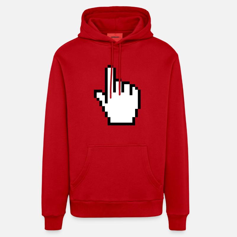Mouse pointer - Sweat à capuche bio décontracté fabriqué en UE - rouge