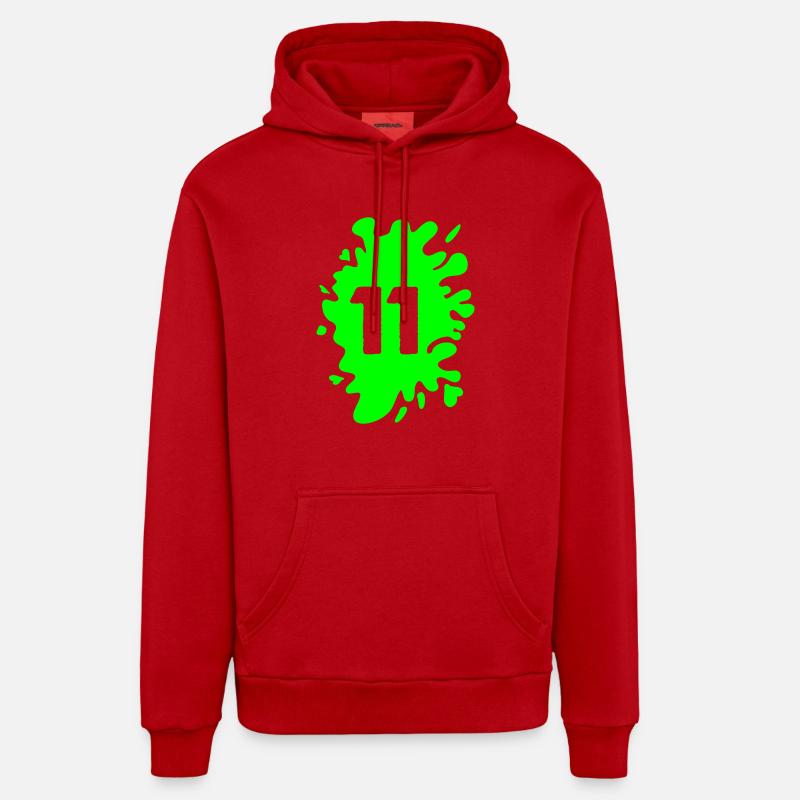Blob 11 - Sweat à capuche bio décontracté fabriqué en UE - rouge