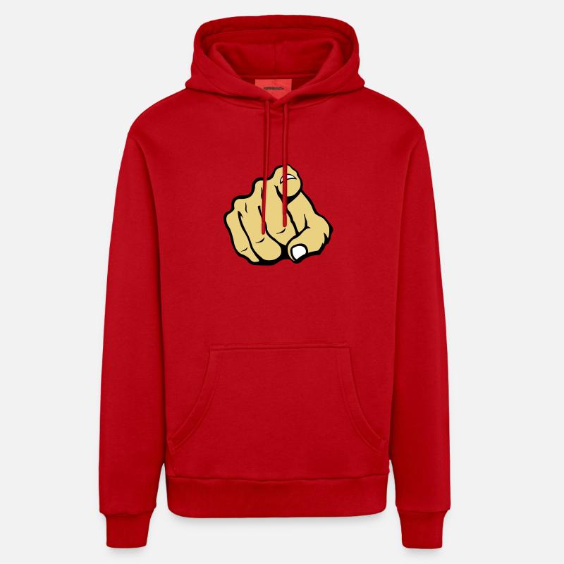 hand_you_2 - Sweat à capuche bio décontracté fabriqué en UE - rouge