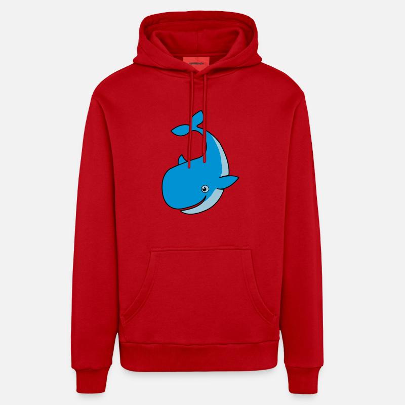wal_02 - Sweat à capuche bio décontracté fabriqué en UE - rouge