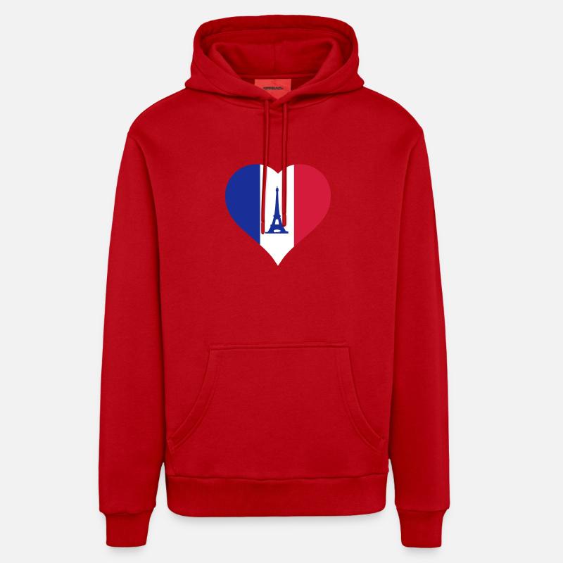 herz frankreich Organic Relaxed Hoodie Made in EU
