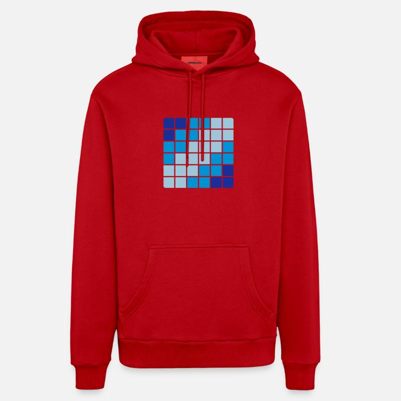 Modèle - Sweat à capuche bio décontracté fabriqué en UE - rouge