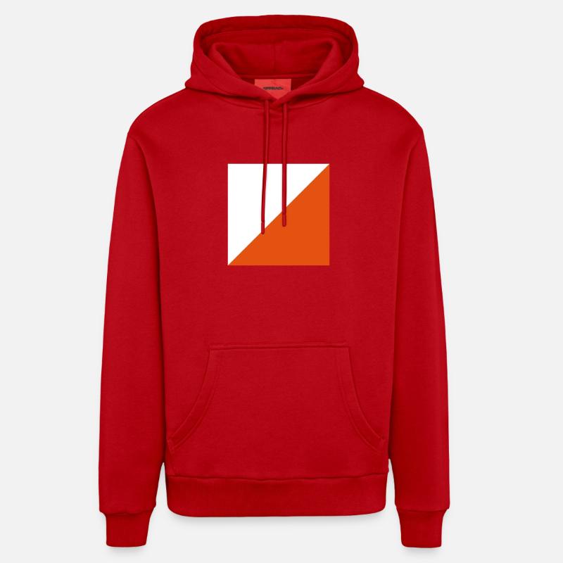 Course d'orientation - Sweat à capuche bio décontracté fabriqué en UE - rouge