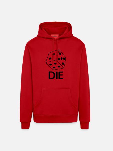 Die Dice - Organic Relaxed Hoodie Made in EU - red