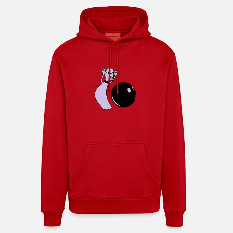 ällabätsch reloaded - Sweat à capuche bio décontracté fabriqué en UE - rouge