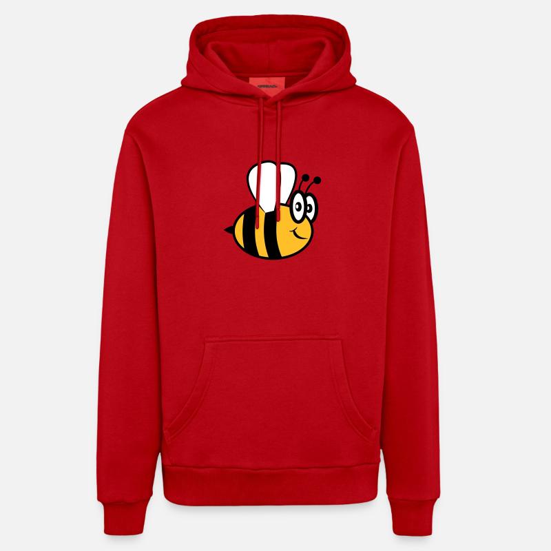 Abeille drôle mignon - Sweat à capuche bio décontracté fabriqué en UE - rouge
