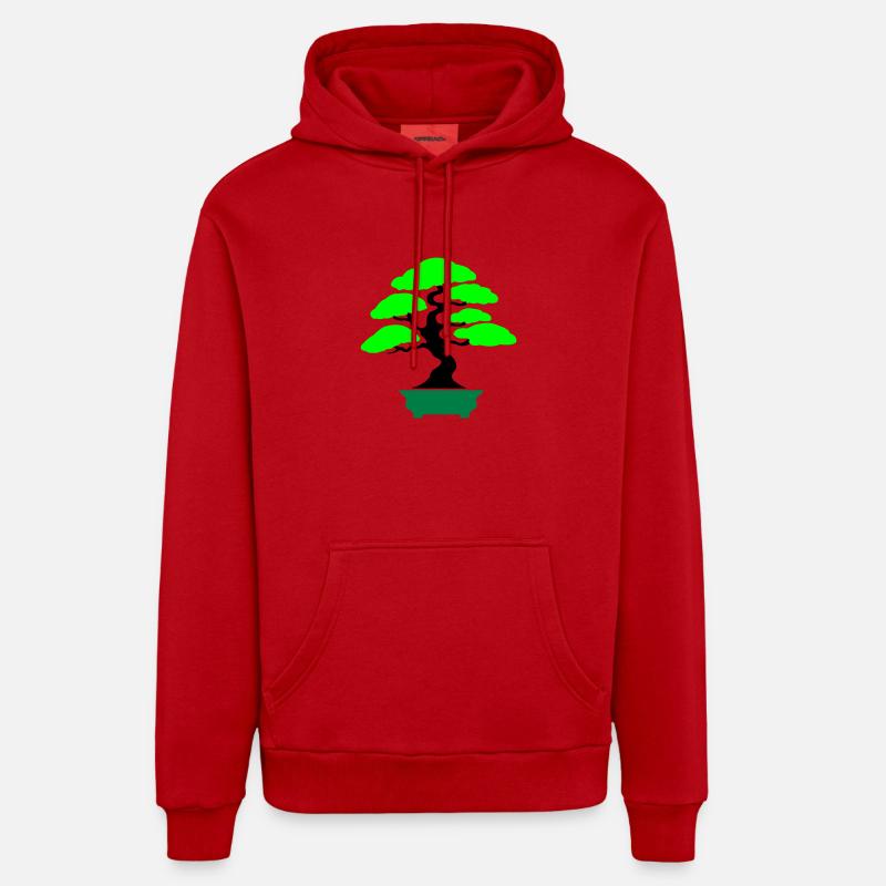 Bonsaï - Sweat à capuche bio décontracté fabriqué en UE - rouge