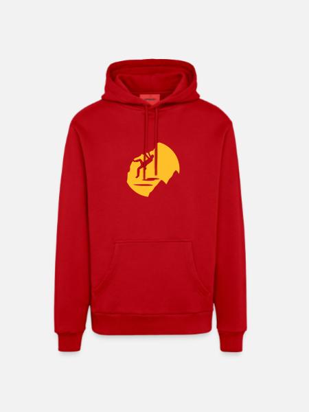 Klettern - Organic Relaxed Hoodie Made in EU - Rot