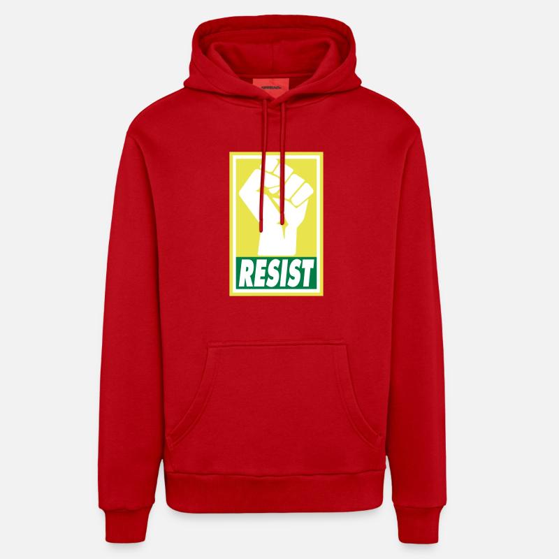 RESIST - Sweat à capuche bio décontracté fabriqué en UE - rouge