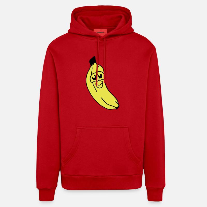 petite banane - Sweat à capuche bio décontracté fabriqué en UE - rouge