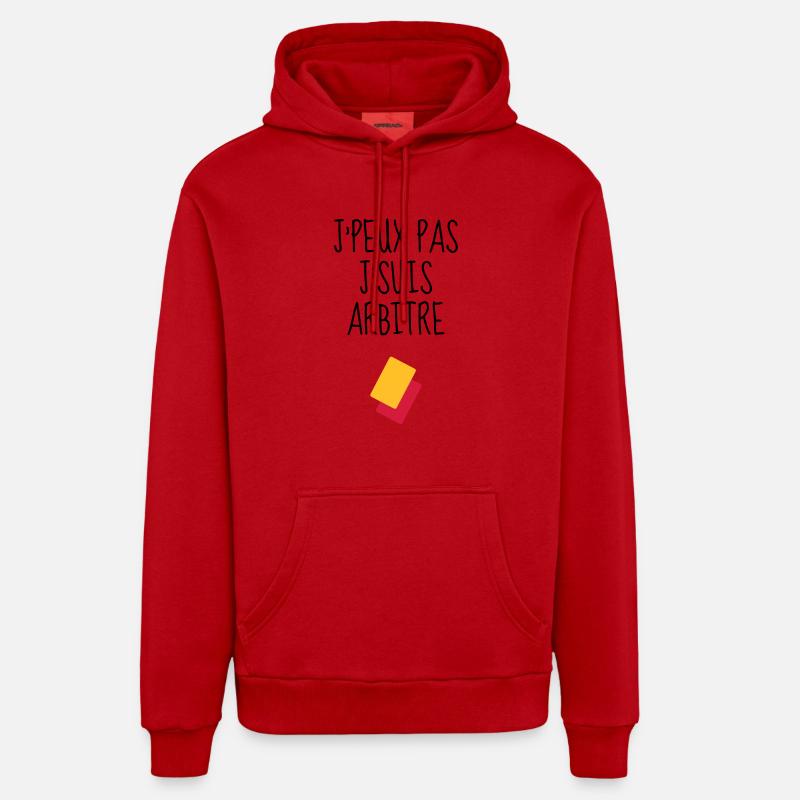 Arbitre / Arbitrage / Sport / Sifflet - Sweat à capuche bio décontracté fabriqué en UE - rouge