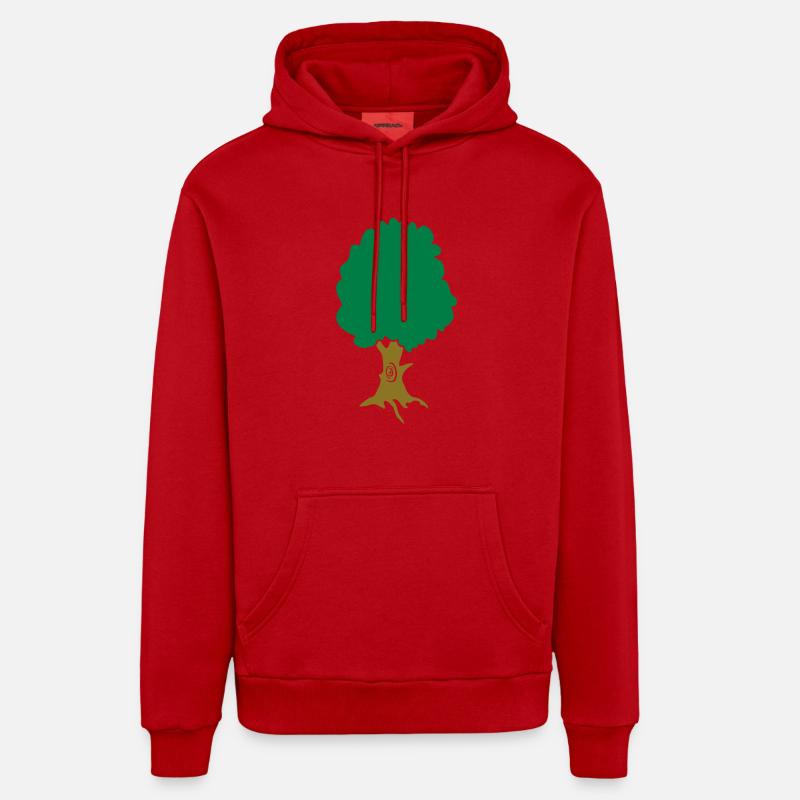 baum - Sweat à capuche bio décontracté fabriqué en UE - rouge