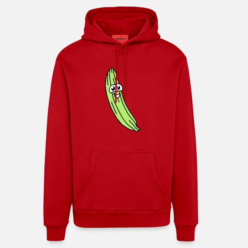 concombre doux - Sweat à capuche bio décontracté fabriqué en UE - rouge