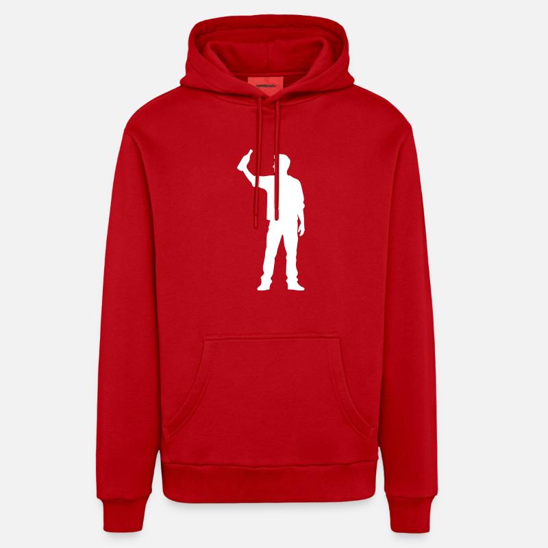 Silhouette de boisson - Sweat à capuche bio décontracté fabriqué en UE - rouge