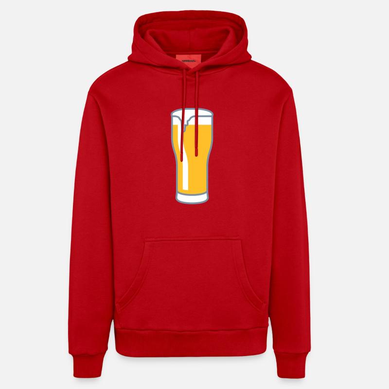 bier_glas_3c - Organic Relaxed Hoodie Made in EU - Rot