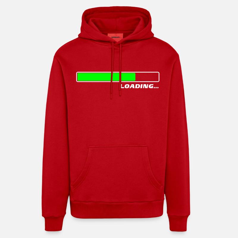 Chargement en cours ... 2c - Sweat à capuche bio décontracté fabriqué en UE - rouge