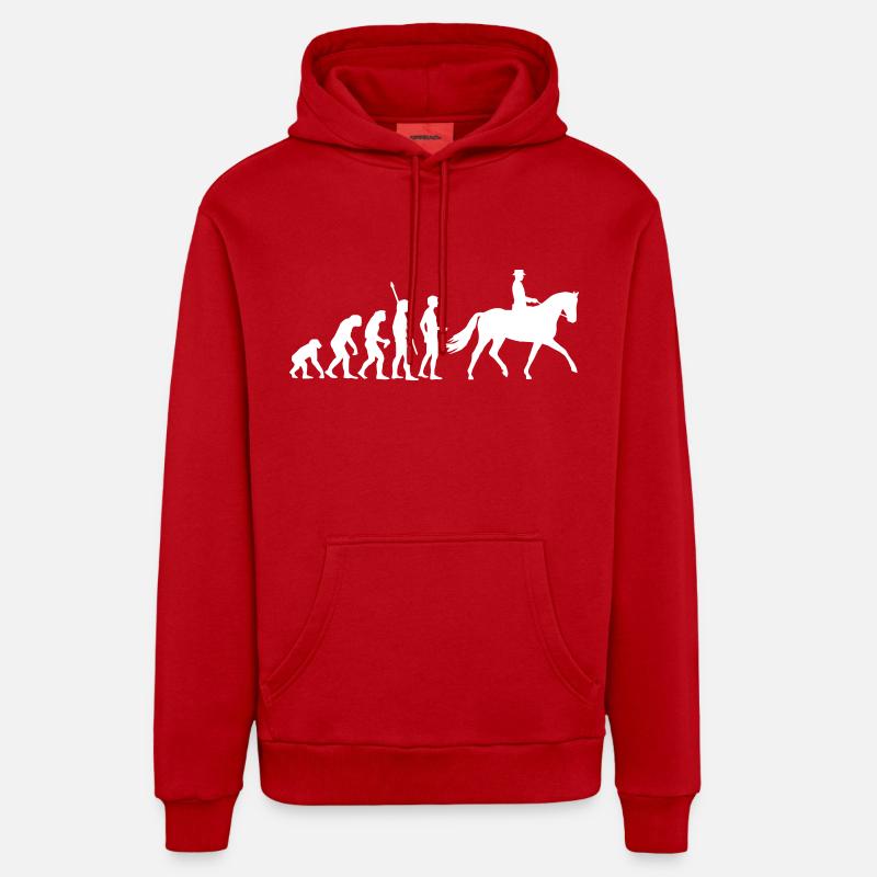 evolution_reiter - Sweat à capuche bio décontracté fabriqué en UE - rouge