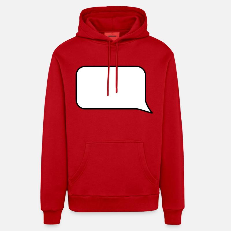 Sprechblase // Comic // Spruch machen // Aussage - Organic Relaxed Hoodie Made in EU - Rot