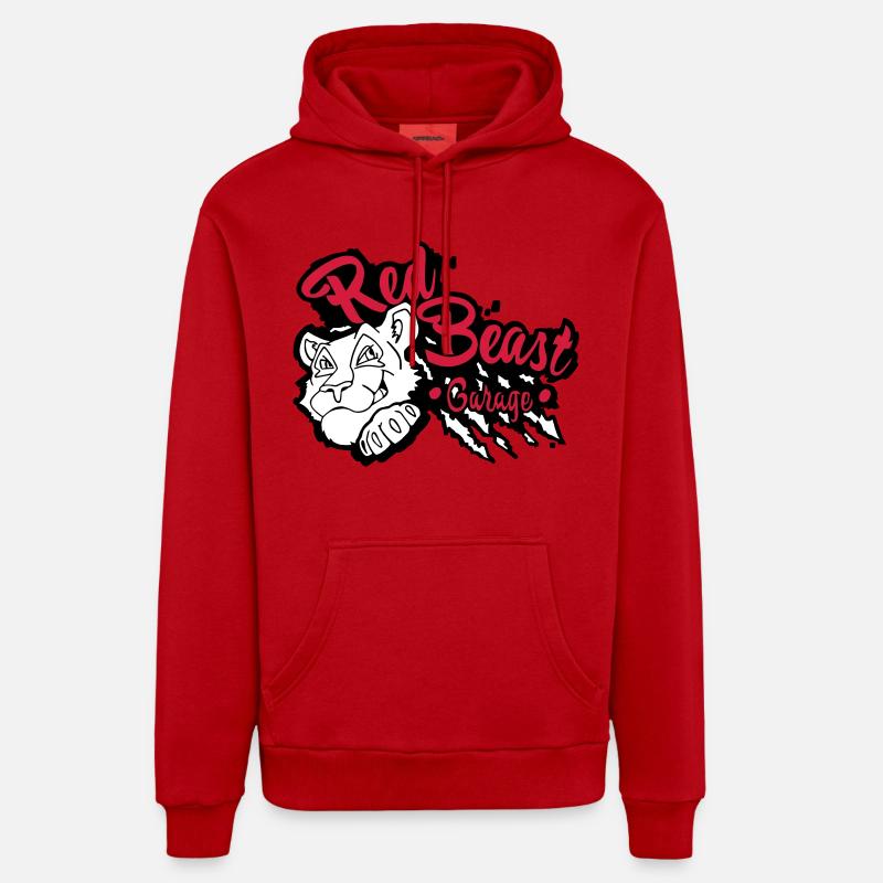 Red Beast Garage Sweat à capuche bio décontracté fabriqué en UE