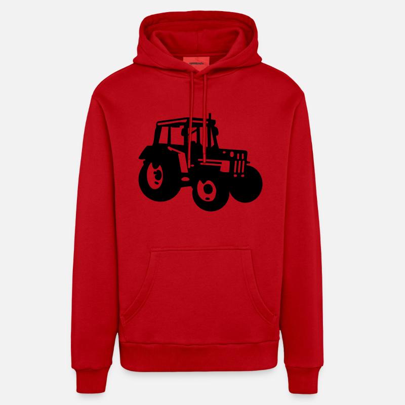 Traktor / Trekker - Sweat à capuche bio décontracté fabriqué en UE - rouge