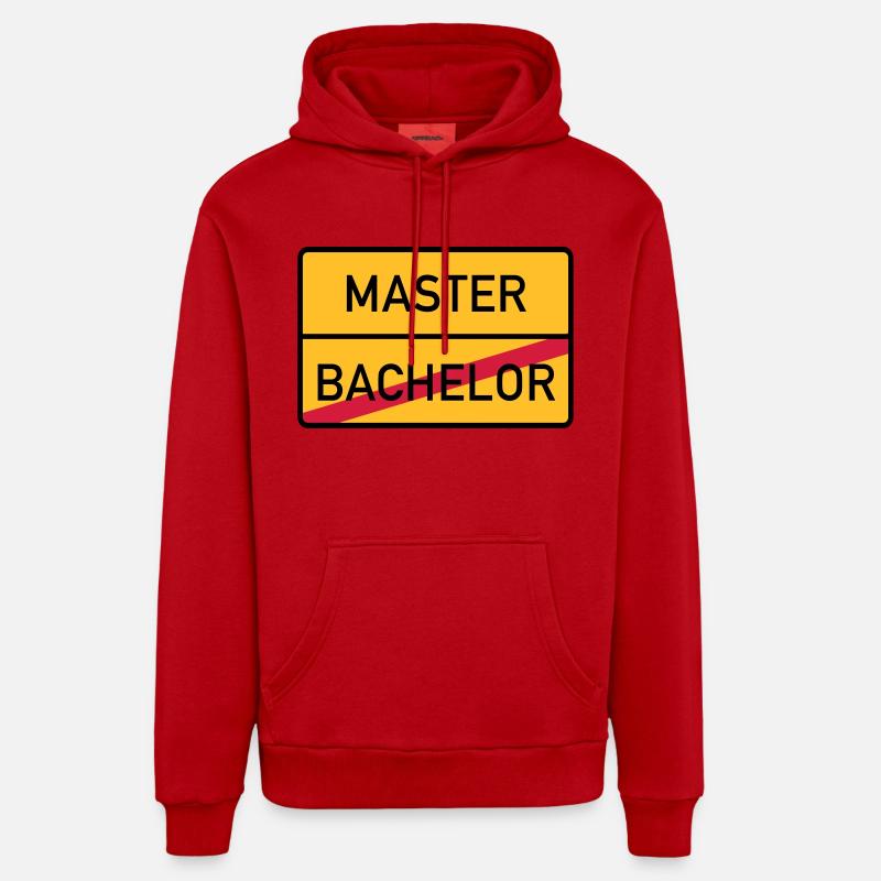 Maître - Sweat à capuche bio décontracté fabriqué en UE - rouge